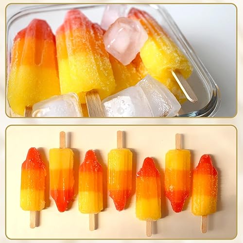 Miniatura 5 de Tioncy 500 mini palitos para manualidades de 1.57 x 0.39 x 0.08 pulgadas, palitos pequeños de madera para helados naturales para adultos, bricolaje