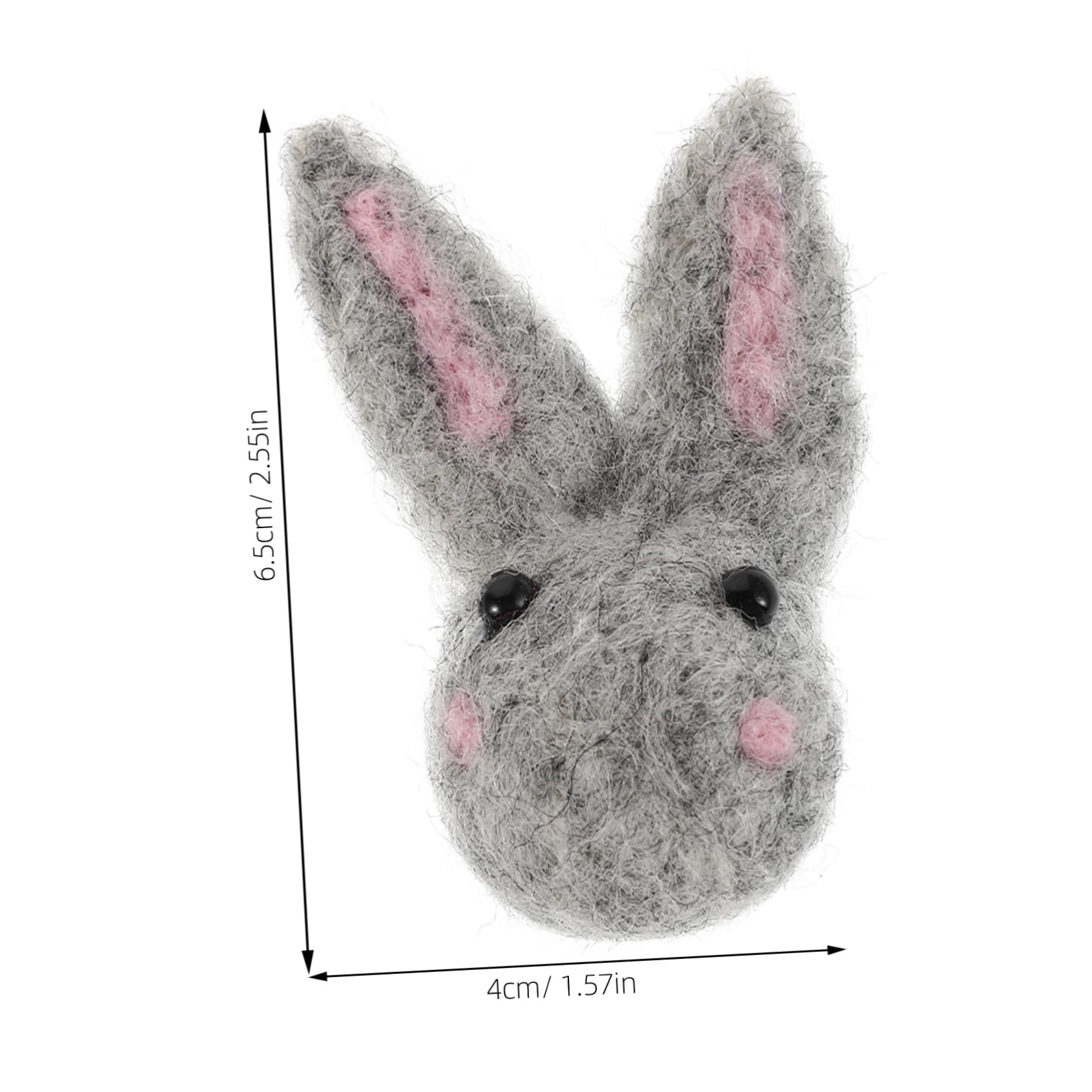Didiseaon 6pcs Adorable Rabbit Wool Felt Accessories Bag Brooch Pins Knitted Decor Easter Bunny Craft Plush Fabric Hairpin for Diy Bunny Kit