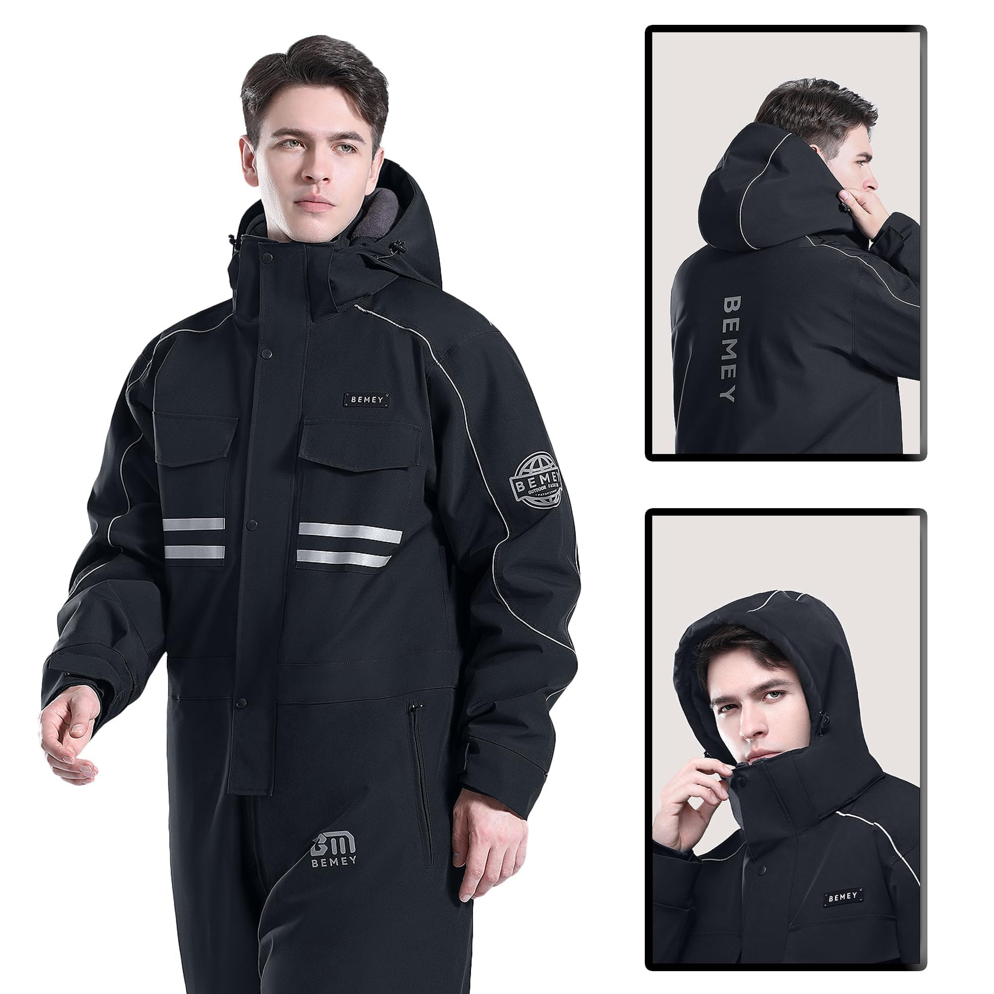 Winter Outdoor Riding Insulated Full-Body Suit, Overoles Para El Frío Para Hombre, Unisex Waterproof & Windproof Snow Suit