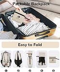 15L Foldable Hiking Backpack with Phone Pocket for Men Women, Small Packable Folding Lightweight Daypack for Travel