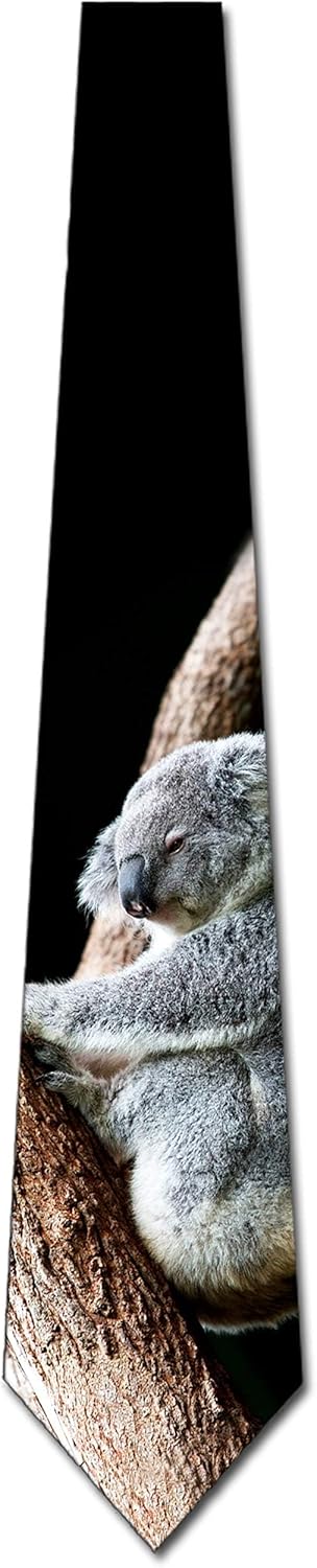 Three Rooker Koala Ties Mens Animal Necktie