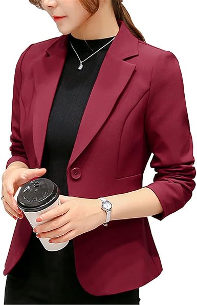 Amazon.com: David salc Mujeres Otoño Invierno chamarra de vestir rosa  hembra Claret Mujer Traje de oficina Plus, talla 297rx, XXL, Burdeos :  Ropa, Zapatos y Joyería