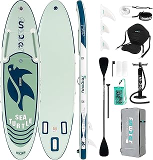 FunWater Stand Up Paddling Board 320 cm & 350 cm – SUP für 2 Personen/Familien, mit komplettem Zubehör, Doppellagiges PVC, anfängerfreundlich,Aufblasbares Paddle Board für Erwachsene & Einsteiger