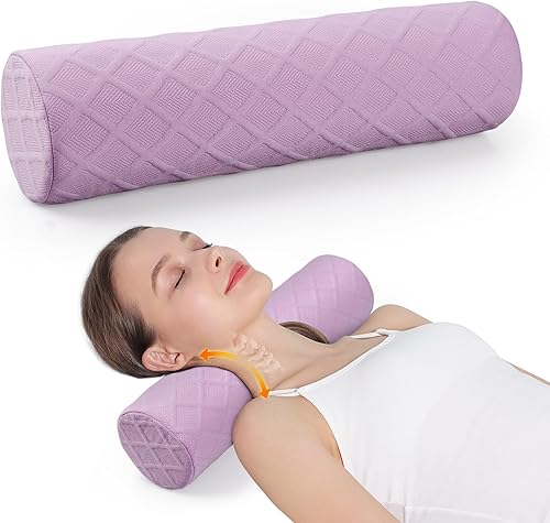 Miniatura 10 de Cozyhealth Almohada cervical pequeña de 3.1 pulgadas de alto, almohada cilíndrica de espuma viscoelástica suave media para dormir, soporte de cuello