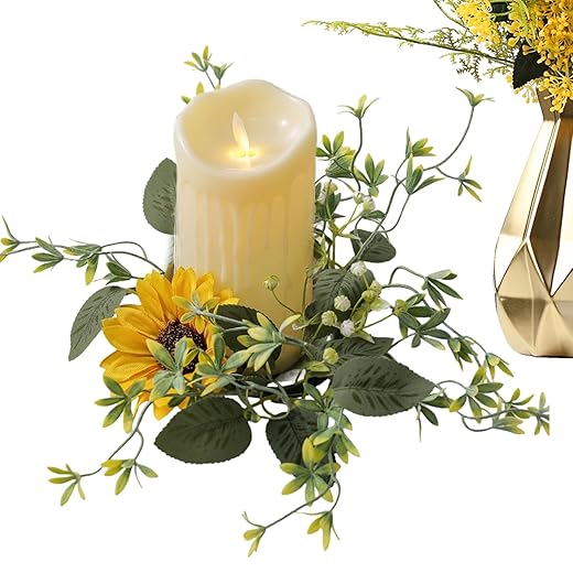 Candle Wreath Sunflower Boho – 4 x 25 x 4 cm