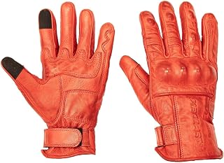 Motorcycle VINTAGE WAXED AIR Vintage Custom and Cafe Race Leather Gloves