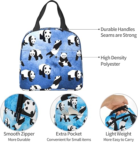 Miniatura 3 de Lonchera aislada para mujer, reutilizable, con bolsillo, para el trabajo, picnic, viajes, mariposa, galaxia