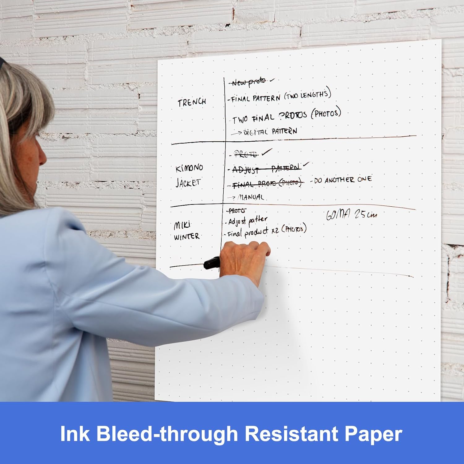 Comix Sticky Dotted Easel Pad, 25 x 30 Inches Anchor Chart Paper for Teachers, Large Self Stick Dot Grid Easel Paper, 30 Sheets/Pad, 2 Pads/Pack