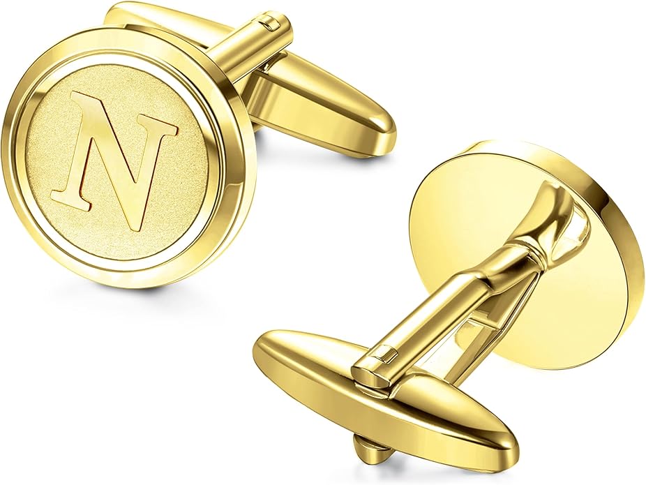 Mancornas Personalizadas de Cobre Inicial LOYALLOOK para Hombre miniatura 6