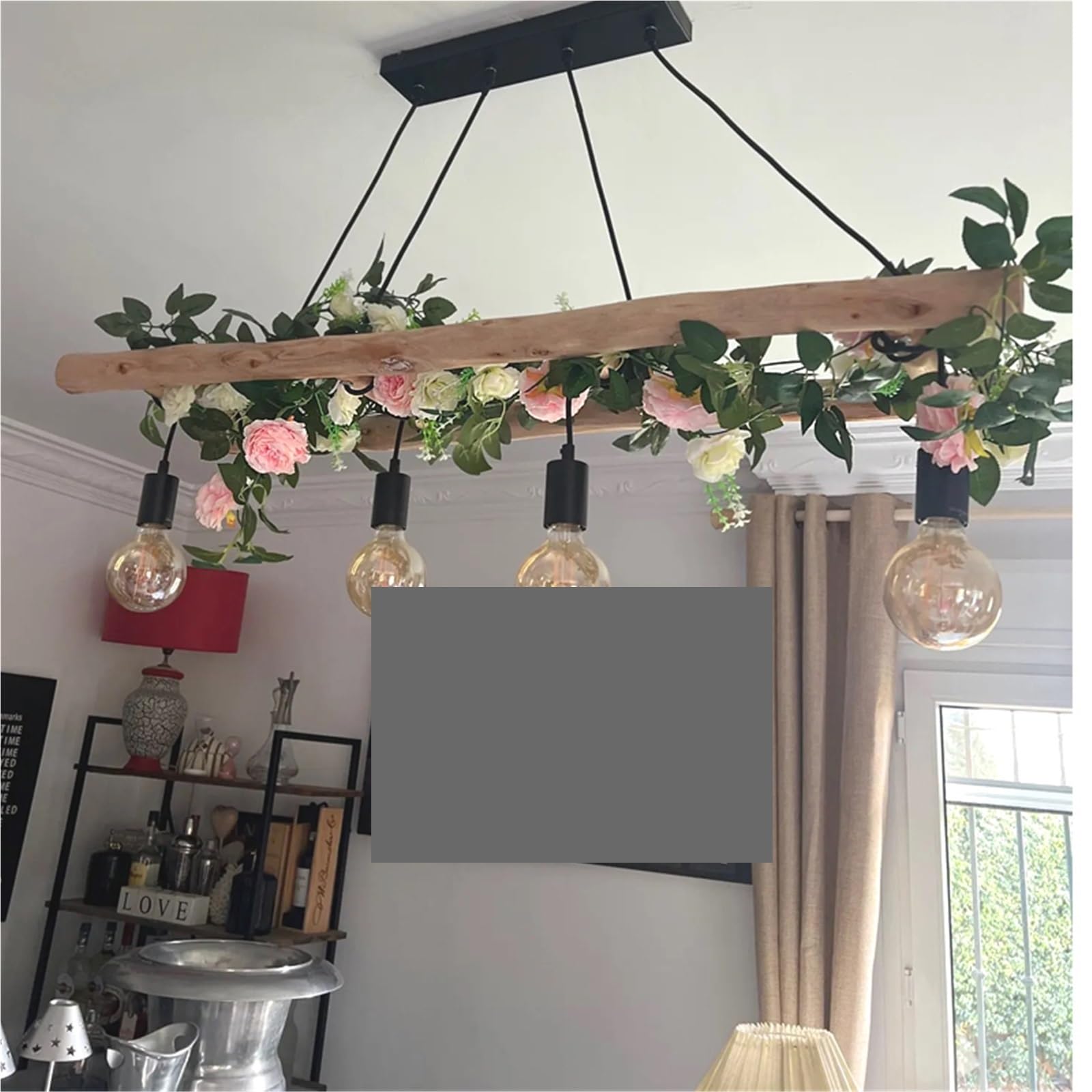 Vite di rose artificiali 2 Pcs Artificial Pink Silk Peony Big Flowers Vines | Rattan Wedding Party Wall Hanging Garland Home Garden Decoration Green Plants(2pcs Pink)