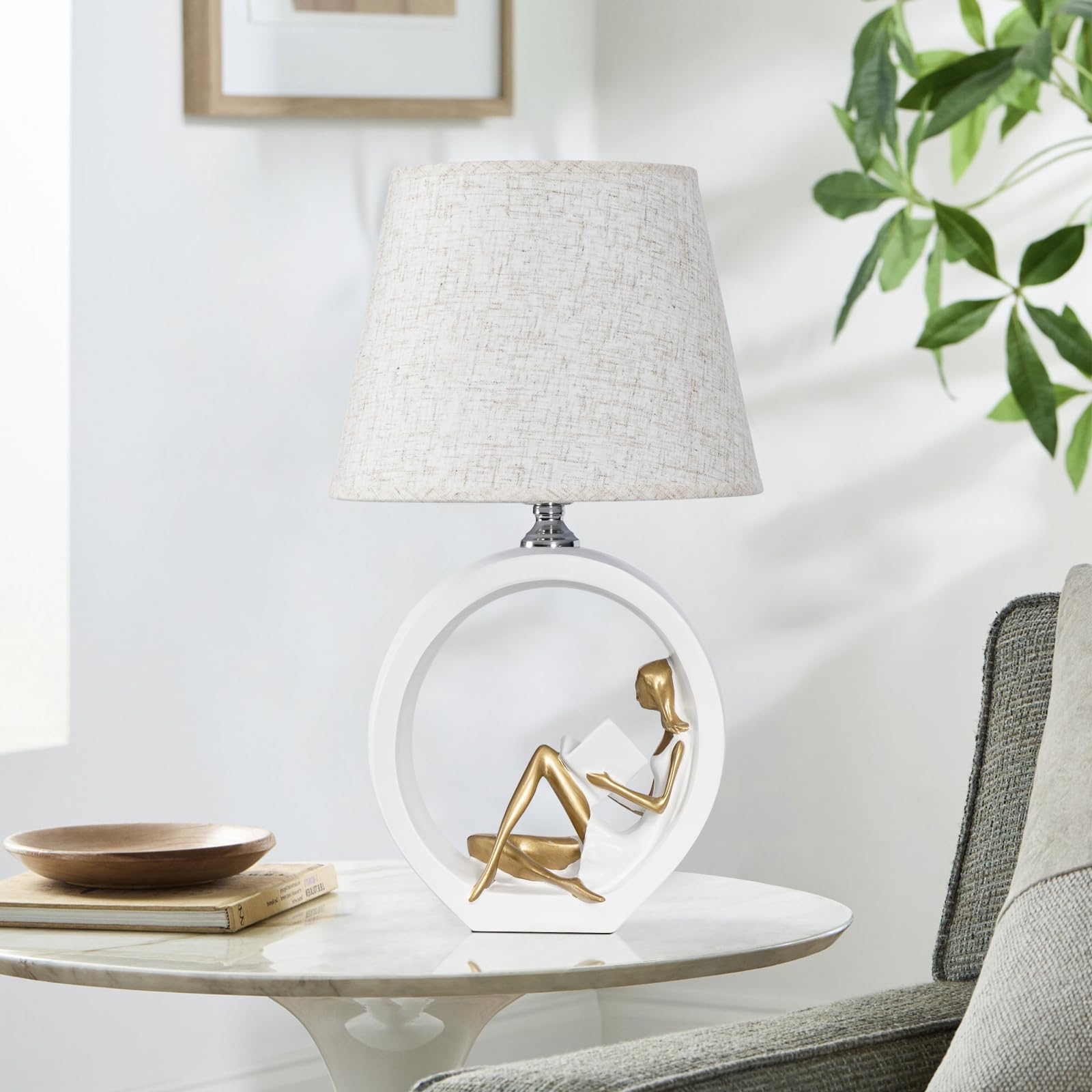 Leselampe für Mädchen, kreative und romantische Schlafzimmer, Nachttischlampe, schlicht, modern, LED-Tischlampe mit Dimmschalter, Dekoration für Zuhause, Wohnzimmer