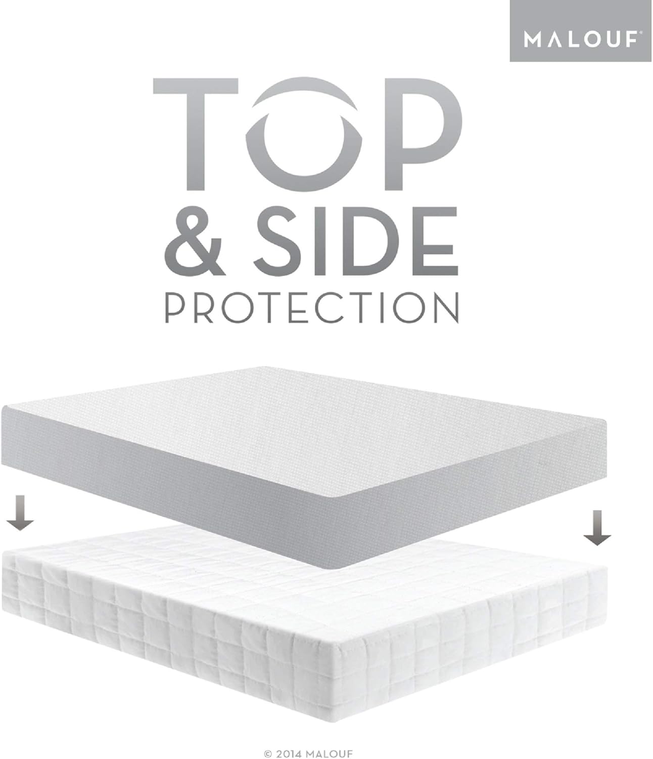 SLEEP TITE Five Sided Mattress Protector - 100% Waterproof on Top and Sides, King