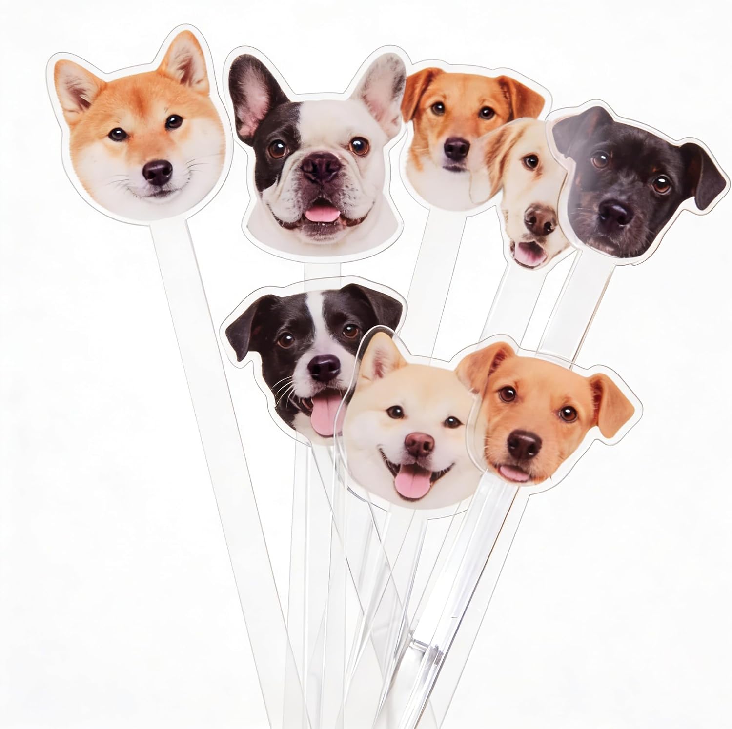 Personalized Wedding Pet Stir Sticks Double-Sided Dog Drink Stirrers Watercolor Acrylic Cocktail Stirrers Print Dog or Cat Stir Sticks, Drink Available in sizes 15cm and 18cm