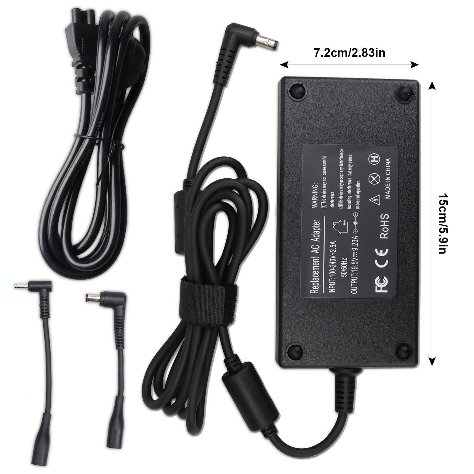 Ładowarka do laptopa 180 W do MSI GF62 GF63 GF65 GF75 GS63 GS65 GS66 GS73 GS40 GS43 GS75 GE62 GE70 GE72 GL72, moc adaptera AC z 2 dodatkowymi złączami