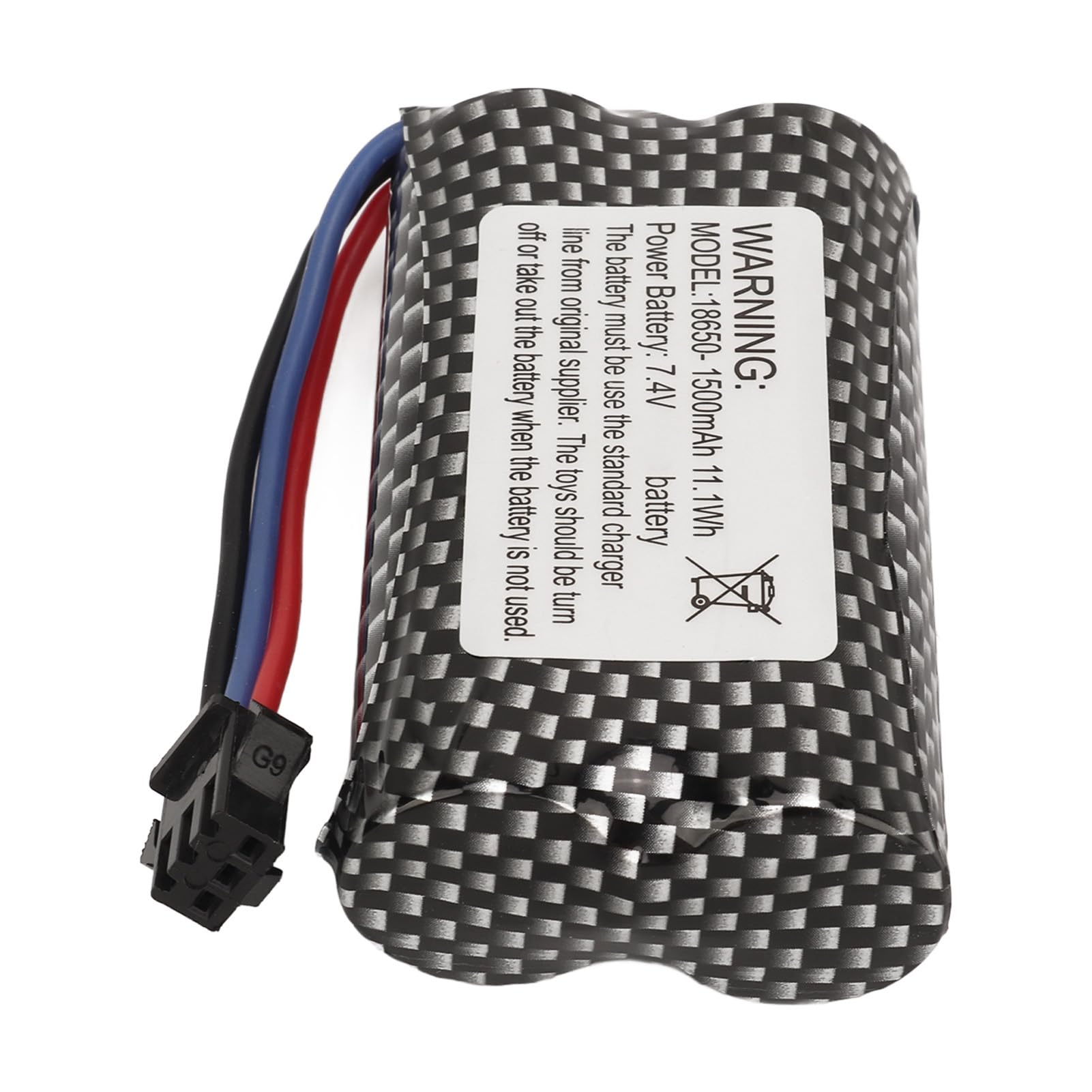 Gonetre RC Lipo Batterie Haute capacité 1500mAh 7,4 V Batterie en Polymère de Lithium Durable de 7,4 V avec des Véhicules à Télécommande RC Crawler