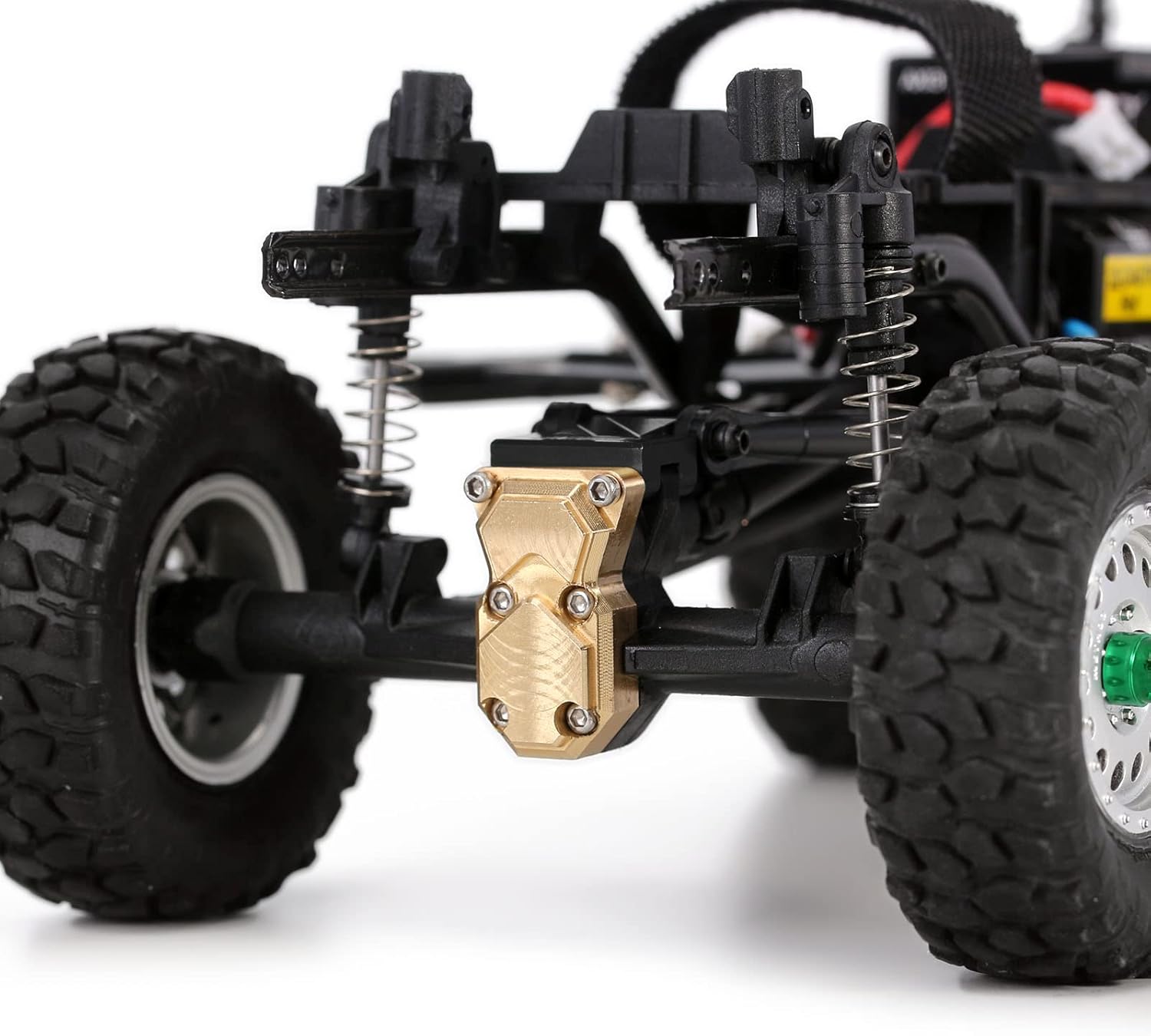 INJORA Brass Diff Cover Front and Rear Axles Housing Cover Scx24 Upgrades for Axial SCX24 Gladiator Bronco C10 JLU Deadbolt 1/24 RC Crawler Car