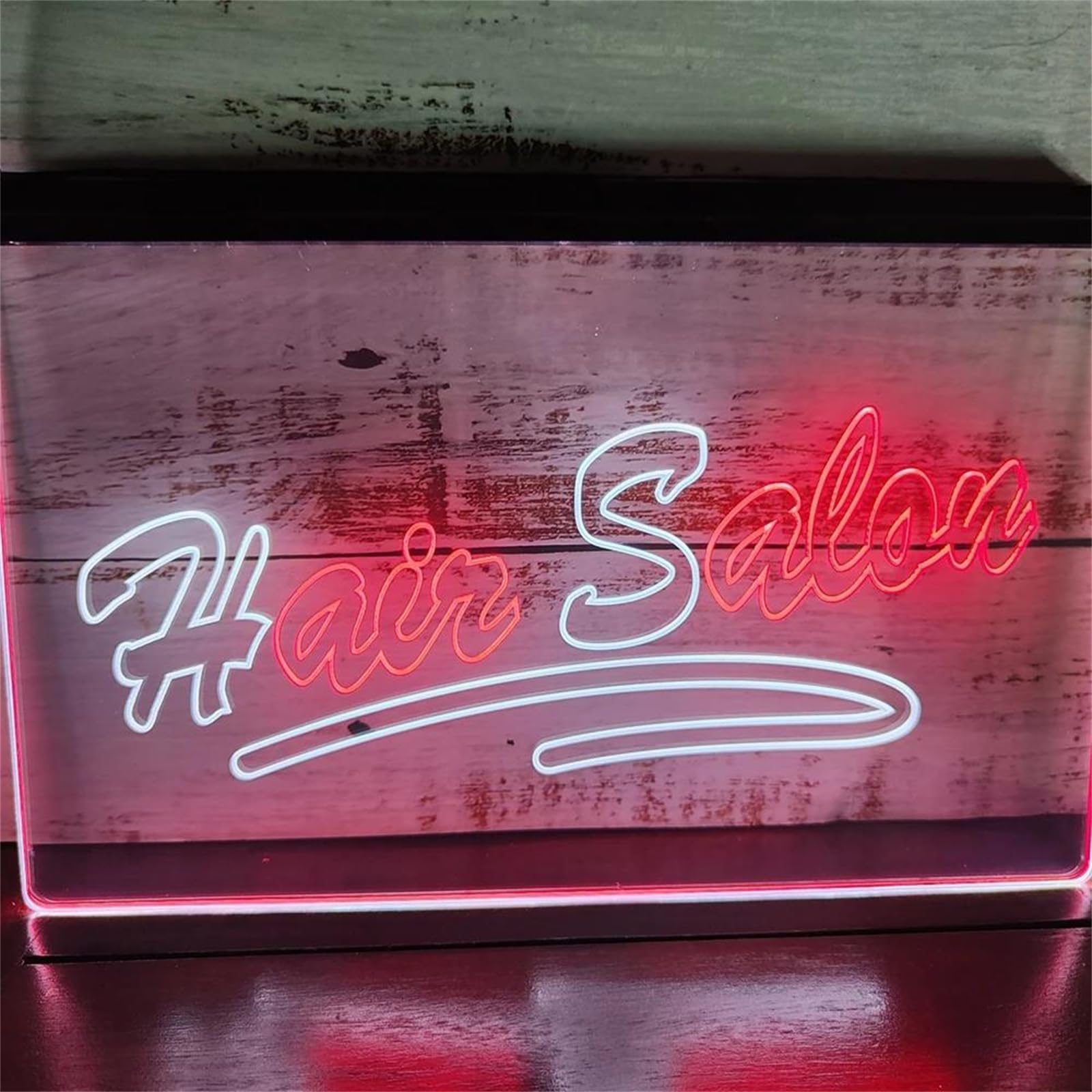 FINOTI Hair Salon LED Neon Light Sign Nail Beauty Salon LED Light Sign 2 Color Display LED Light Up Sign Hair Salon Eyelashes Nail Beauty Salon Wall Art Decoration With Switch,L,23.6"x15.7"