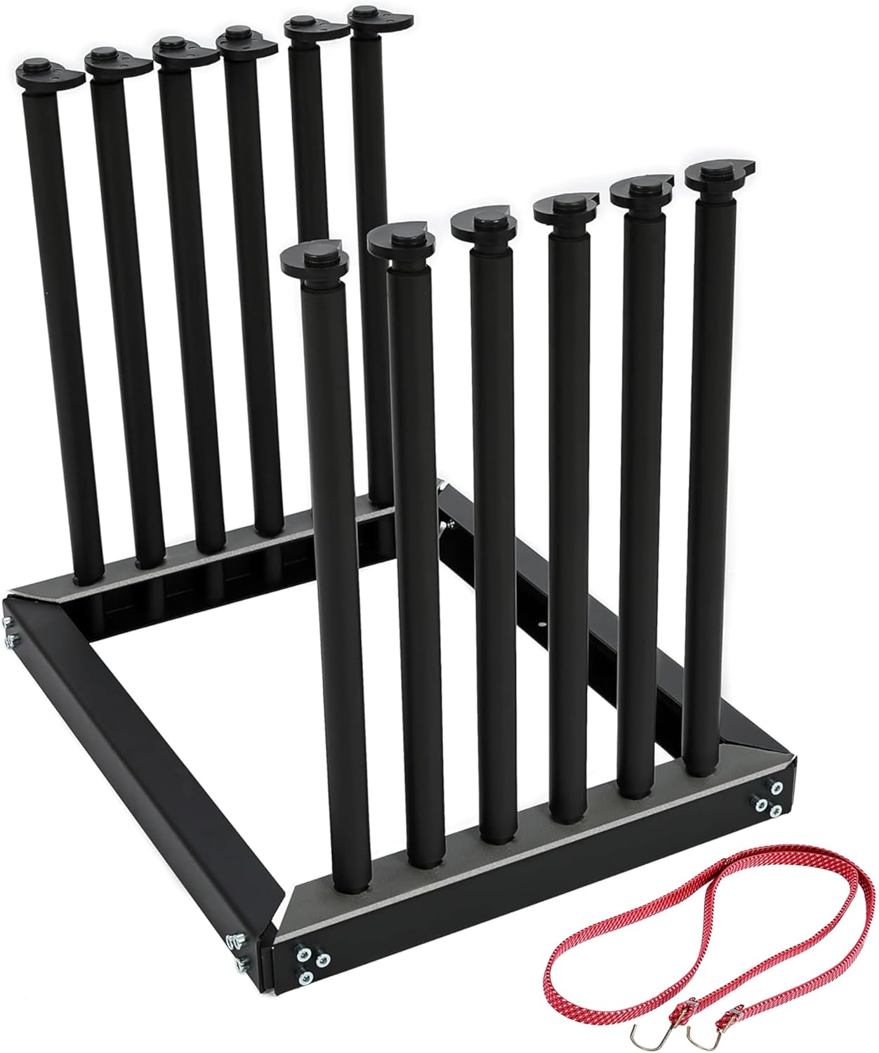 ECOTRIC 5-Lite Windshield Glass Rack 24-Inch Height Windshield Rack Auto Glass w/Rubber Foam Pads, Mast Locks Replacement Windshield Window Holder Steel