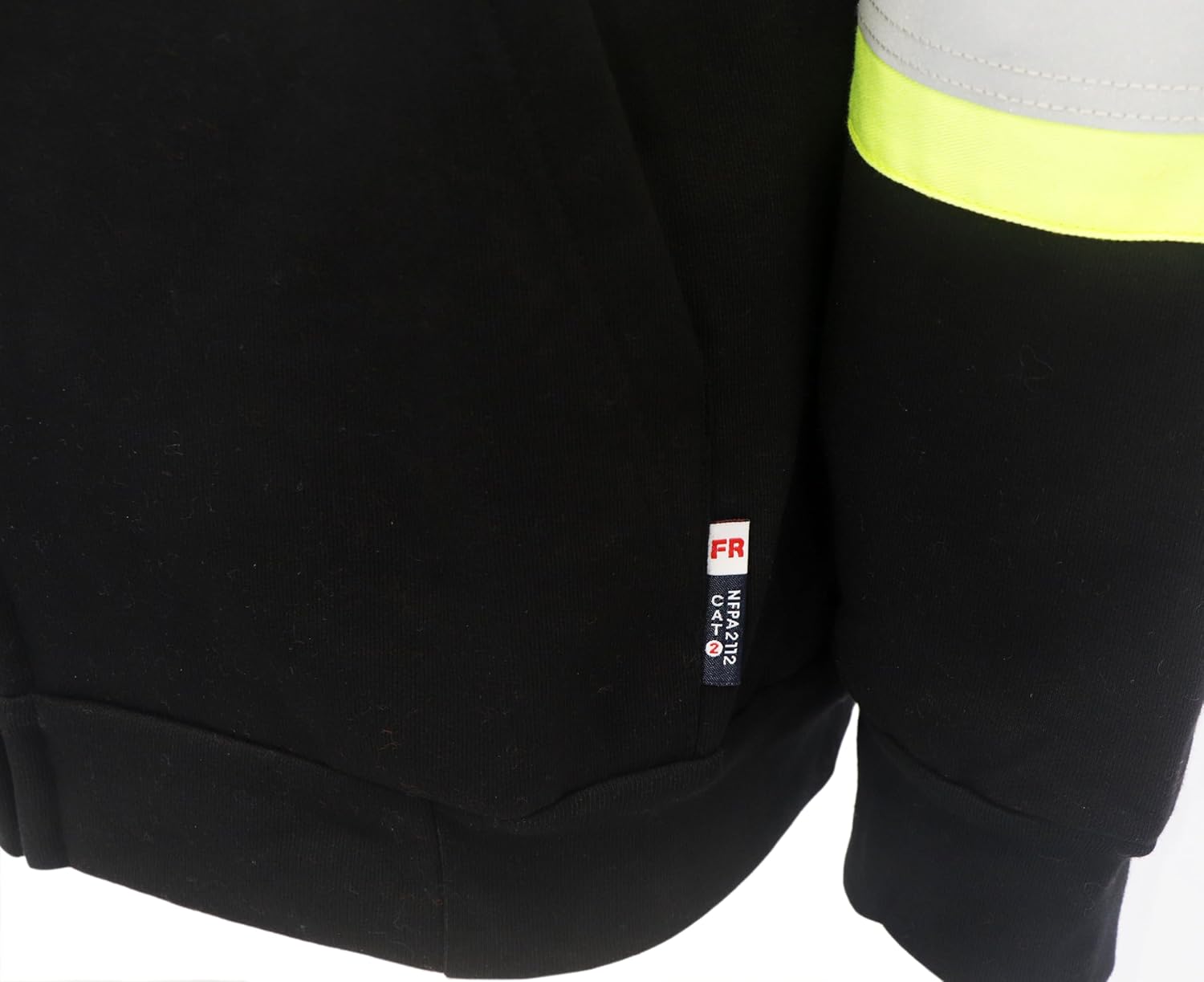 BOCOMAL FR Hoodies High Visibility 14oz Fleece Heavyweight Hi-vis Jackets Flame Resistant Reflective Hooded Sweatshirts - Image 7