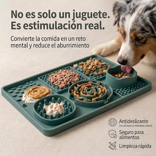 Foto 7 de 8 de SuriPets Alfombrilla de Lamer para Perros y Gatos con Ventosas 30x20 cm