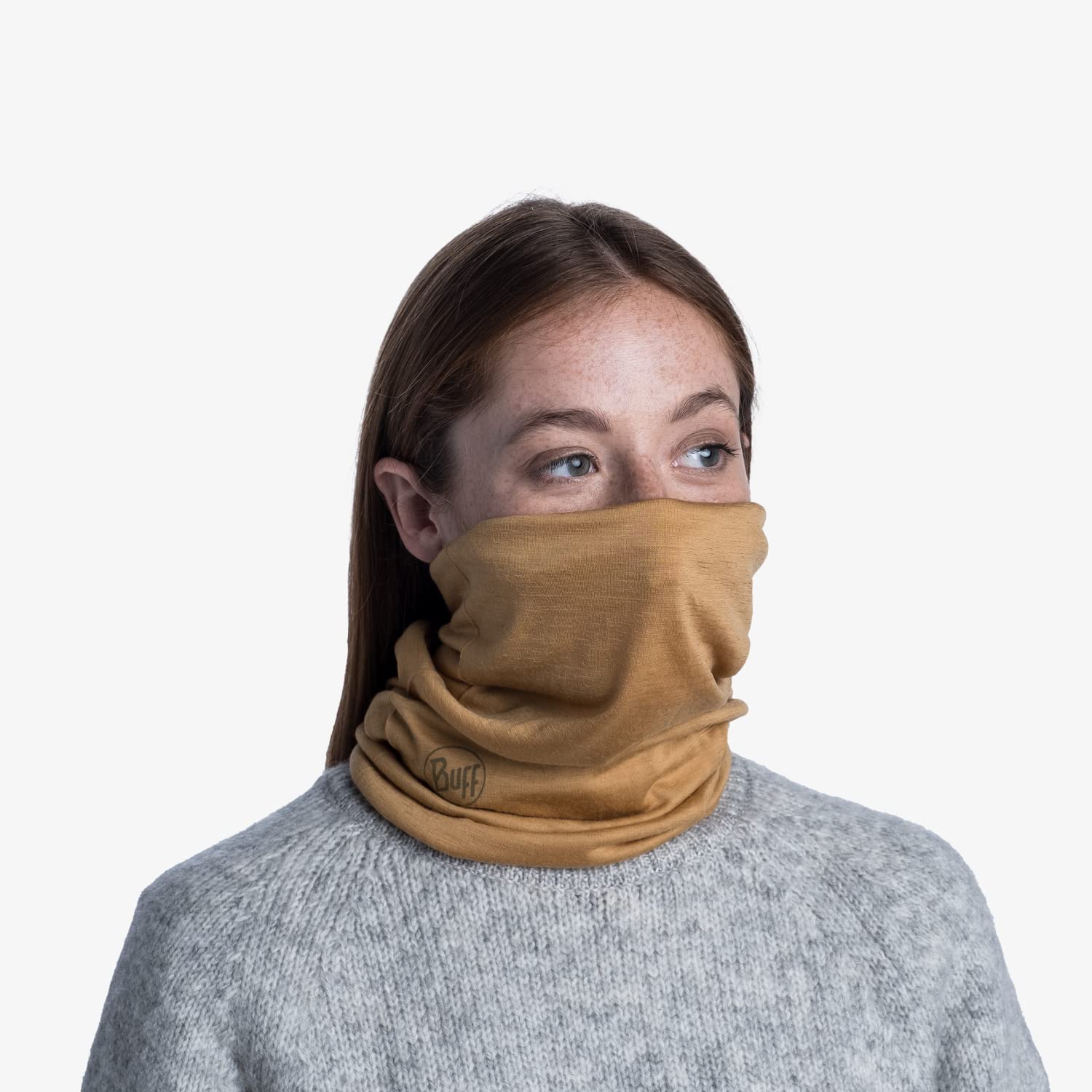 BUFF®| Merino Lightweight Multifunktionstuch Tour de cou Homme Femme Adulte, Echarpe multifonctionnelle, 100% Laine mérinos, Randonnée, Outdoor, Durable, Légère, Fine, Taille unique, Bleu noche