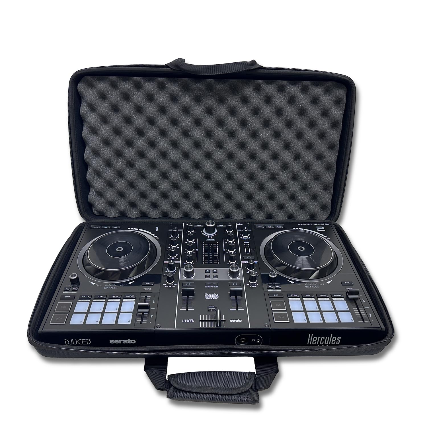 Protekt Plus Hercules Inpulse 500 DJ - Bolsa de transporte rígida para controlador Hercules BINP5, Black, 592 x 331 x 103 mm, Bolsa para DJ