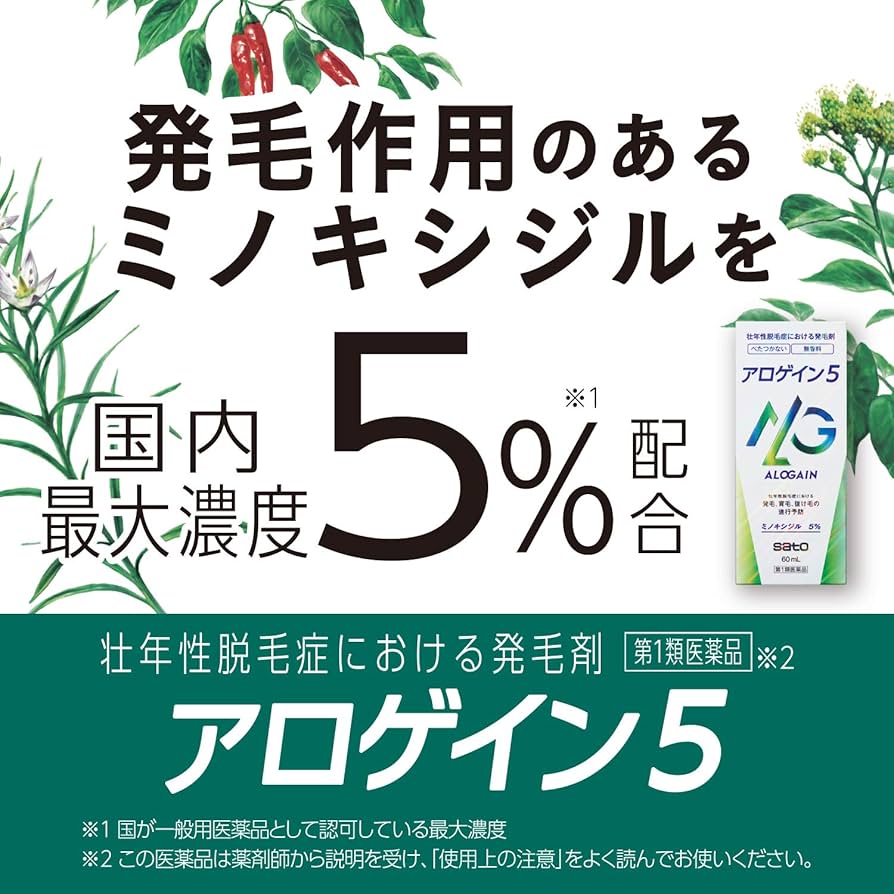 Amazon.co.jp: 【第1類医薬品】アロゲイン5 60mL : ドラッグストア