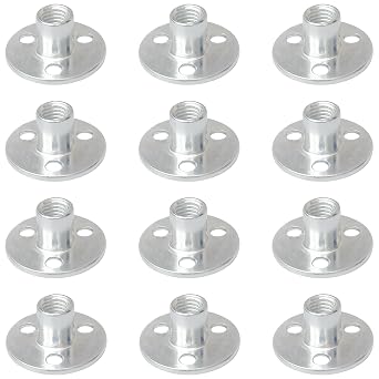12 PCS 3 Holes Backplate Nuts,T Shaped Tee Nut M10