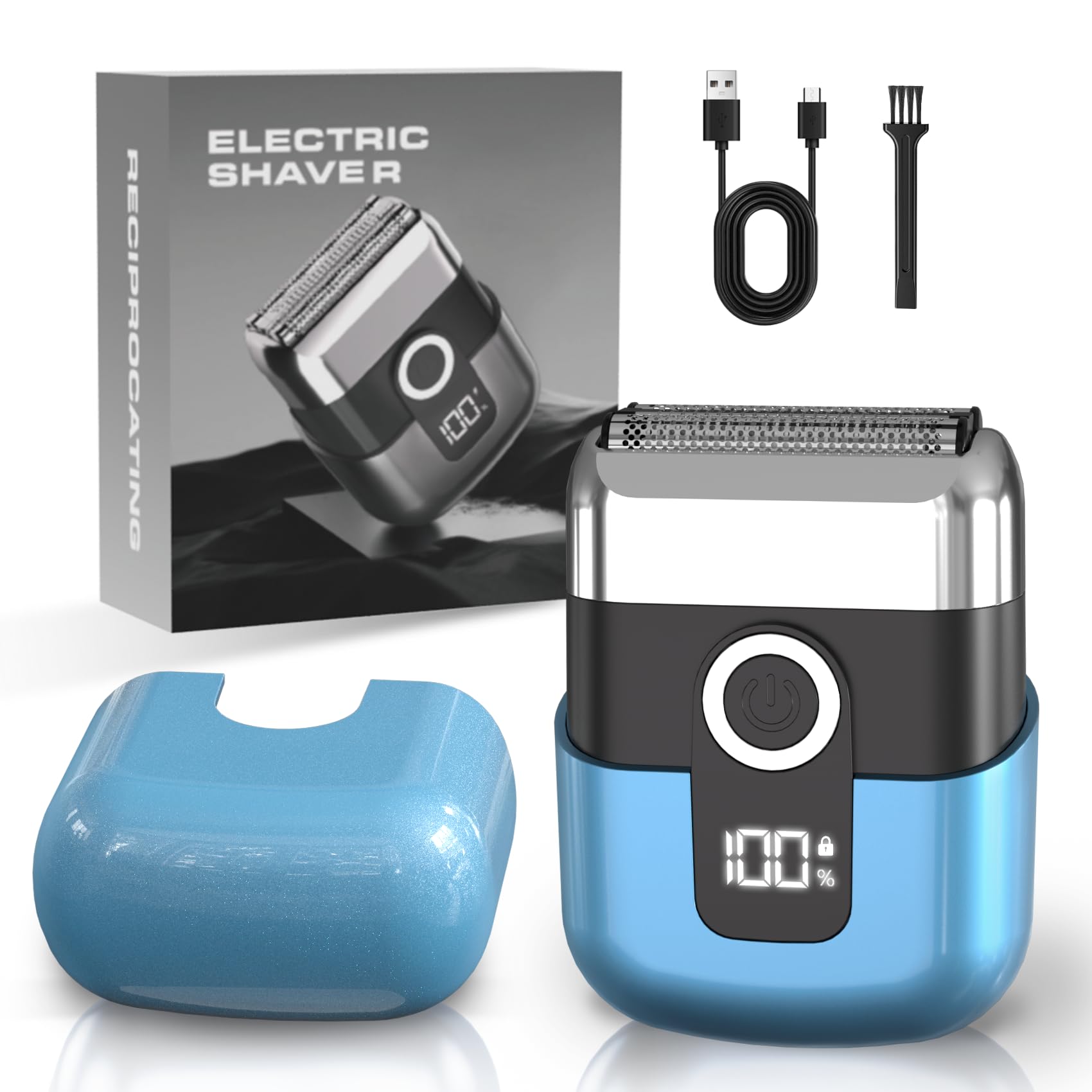 LYRSLF Mini Electric Razor for Face with 3 Floating Blades