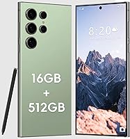 Vista 8 de Teléfono inteligente I24 Ultra desbloqueado, 16 GB+512 GB de ROM con tarjeta de 128 GB, pantalla HD+ de 6.8 pulgadas, Android 14, batería de 6800