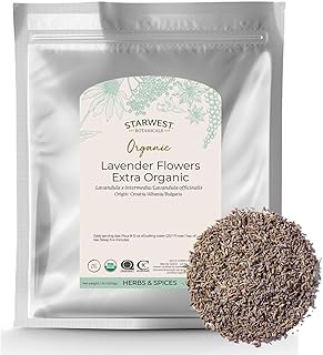 Starwest Botanicals Organic Dried Lavender Flowers Extra Grade, 1 Pound