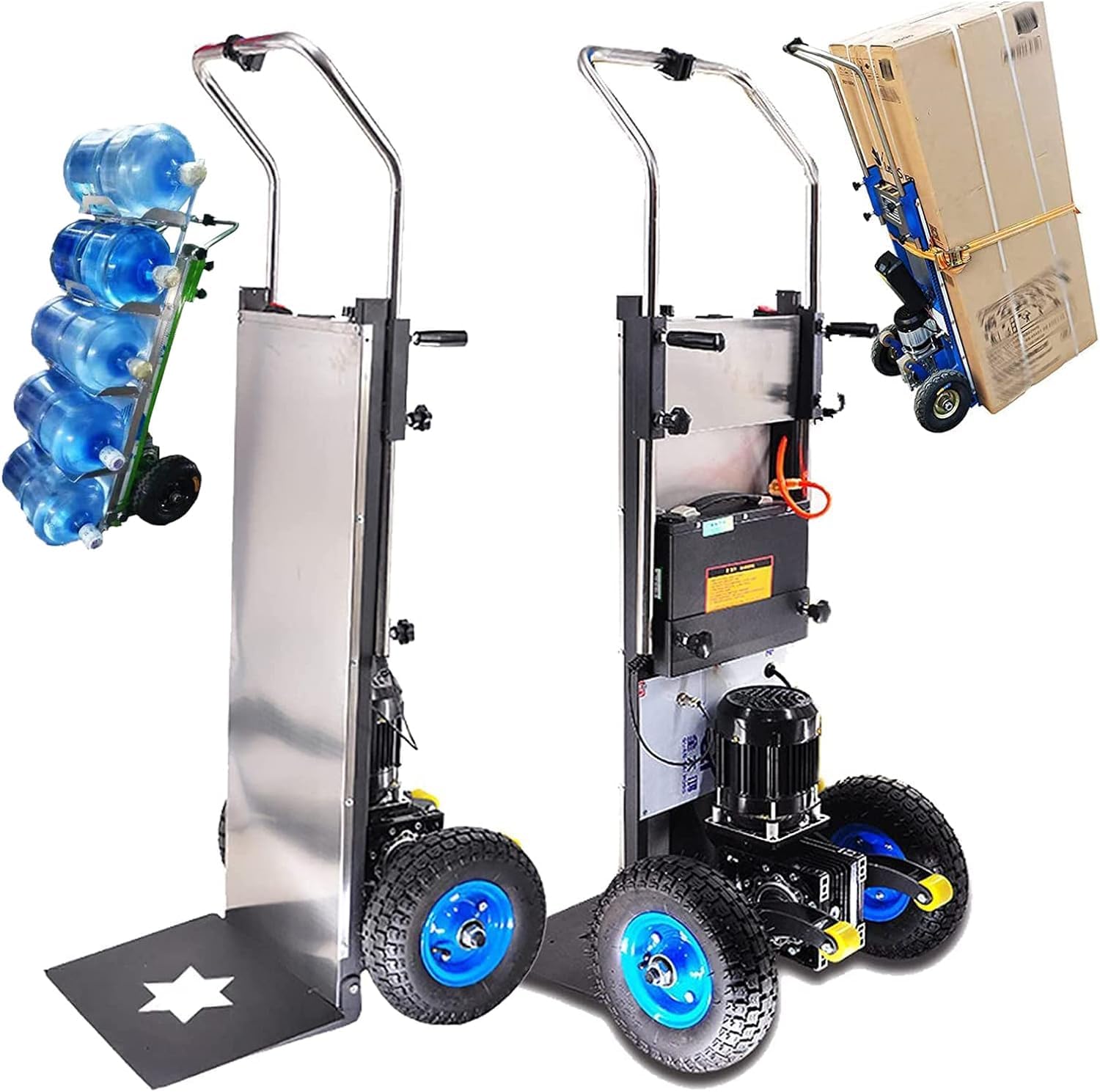 Carrello Saliscale Elettrico 1200W - Capacità 400kg Con Batteria Rimovibile Per Traslochi - Foto 11