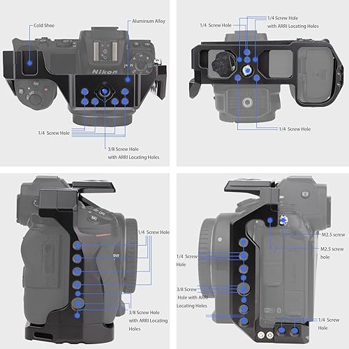 Miniatura 3 de Jaula completa para cámara Nikon Z6II Z7II Z6 Z7 Z6ii Z7II sin espejo, soporte de luz de relleno de micrófono de montaje de extensión, accesorios de