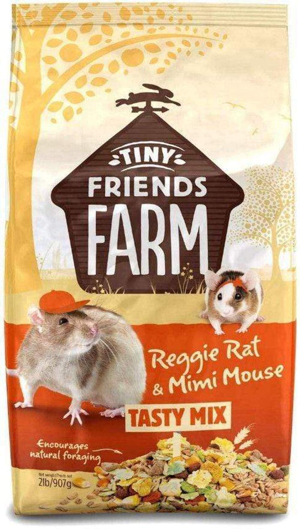 Supreme Petfoods Tiny Friends Farm Reggie Rat & Mimi Mouse Food, 2 lb