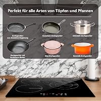 Karinear Beépíthető Üvegkerámia Főzőlap 60 cm 3 Zónás 5200W Érintésvezérléssel Gyerekzárral Időzítővel 6
