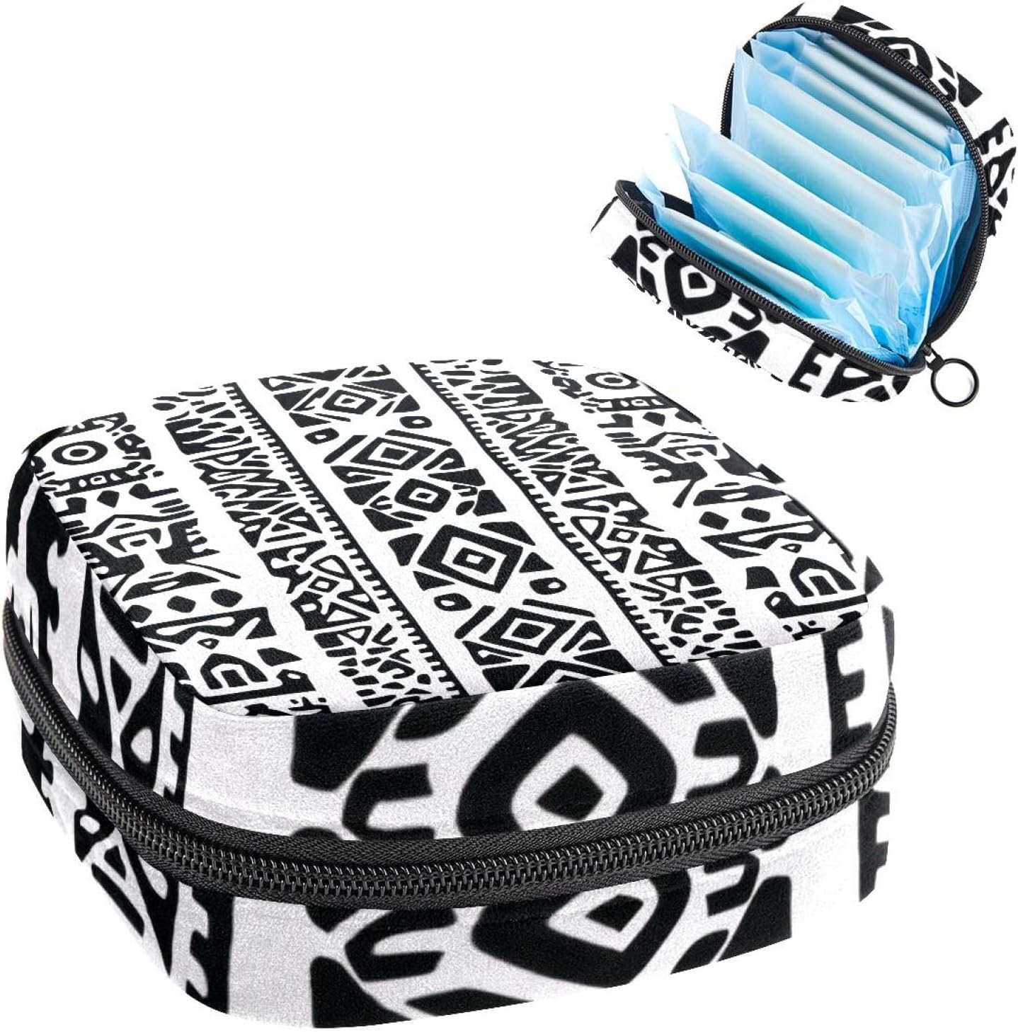 1Pc Period Bag for Women, Menstrual Pad Pouch for School Office, Reusable Sanitary Napkin Storage Bag Portable Feminine Period Kit Bag Western Africa Geometric Seamless Pattern 1Pc Period Bag for Women, Menstrual Pad Pouch for School Office, Reusable Sanitary Napkin Storage Bag Portable Feminine Period Kit Bag Western Africa Geometric Seamless Pattern