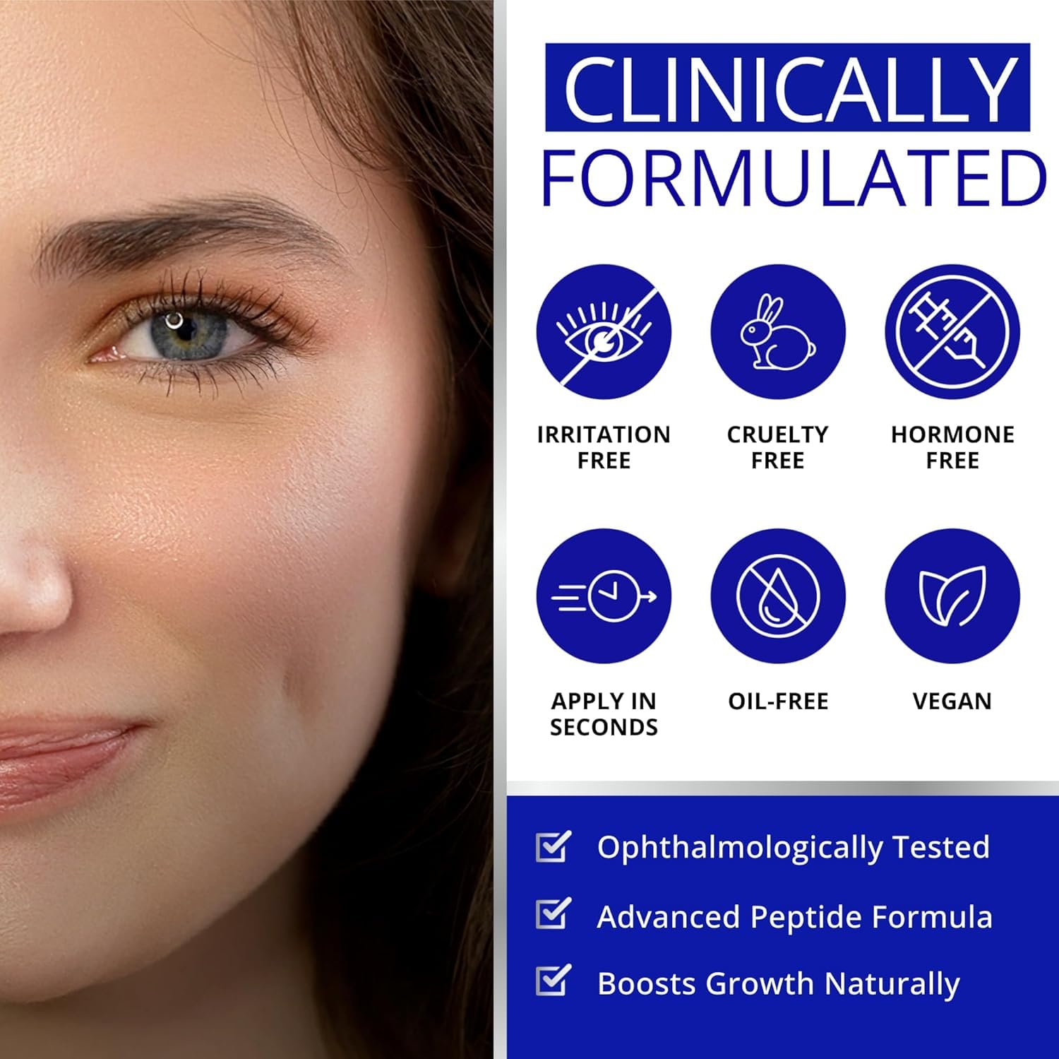 RapidGrow Queenbrow Sérum avancé pour la croissance des sourcils avec complexe polypeptidique