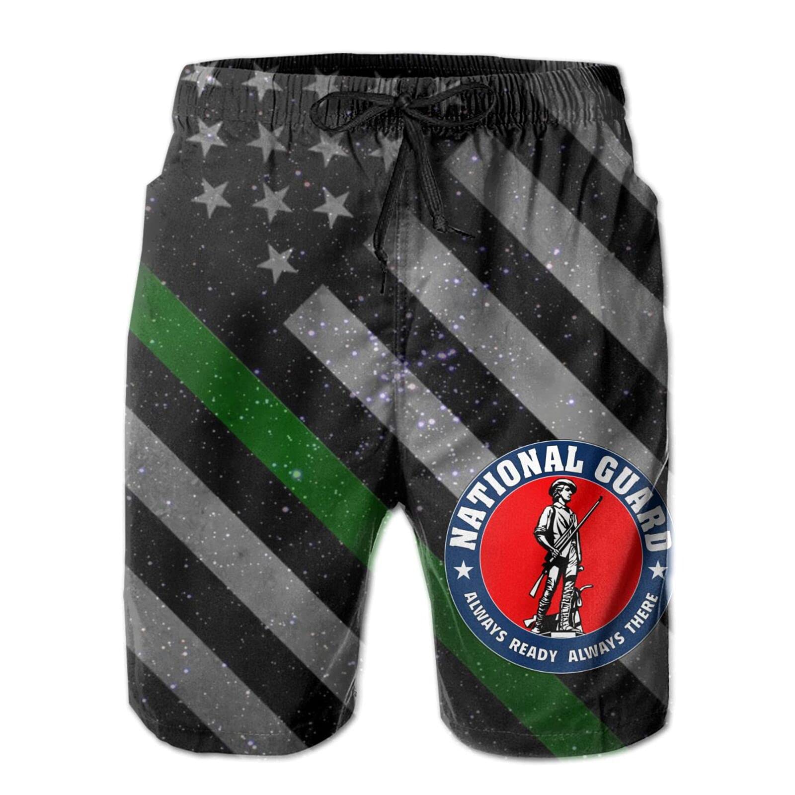 USMC Semper Fidelis Patriotic Men's Quick-Drying Beach Shorts Sports Running Swimming Board Shorts Mesh Lining-image-21
