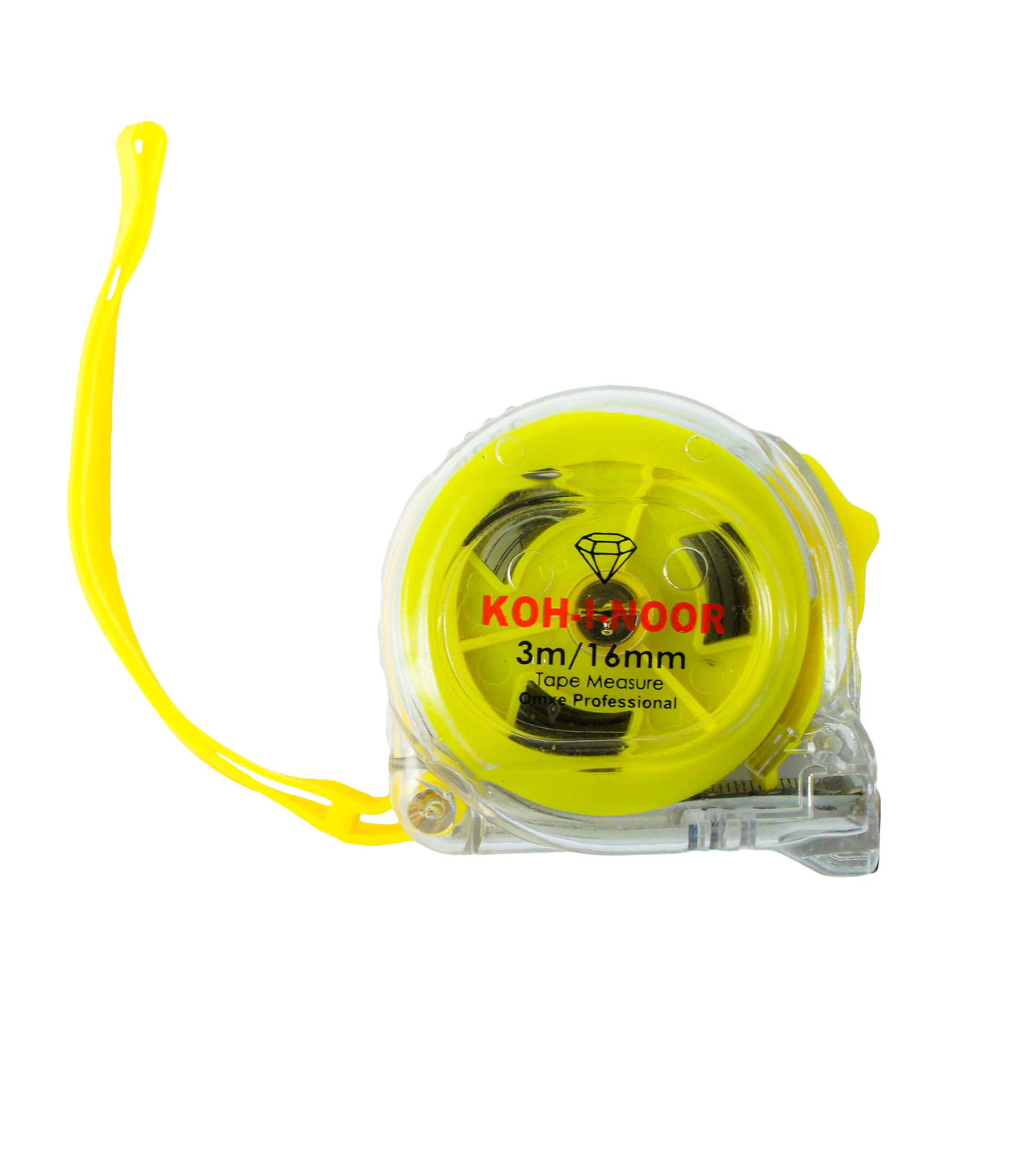 OMXE KOH-I-NOOR 3 Meter Transparent Measuring Inch Tape | 16mm Power Lock Measuring Tape | 3M