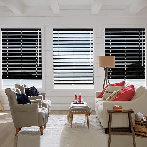 Miniatura 5 de Mini persianas sin cordón, mini persianas horizontales de aluminio con filtro de luz, persianas de privacidad para ventanas, fáciles de instalar,