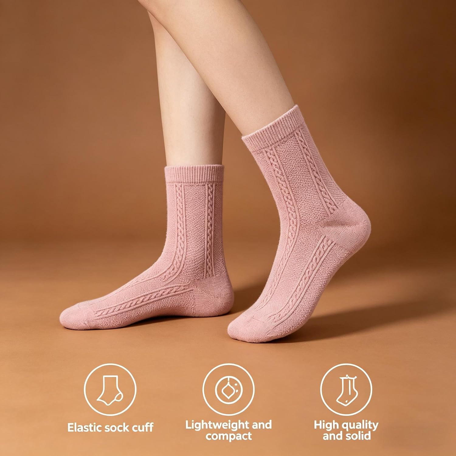 Mangaya Women's Casual Leg Socks - Cute Cotton Socks -5 Pair Set | Elastic