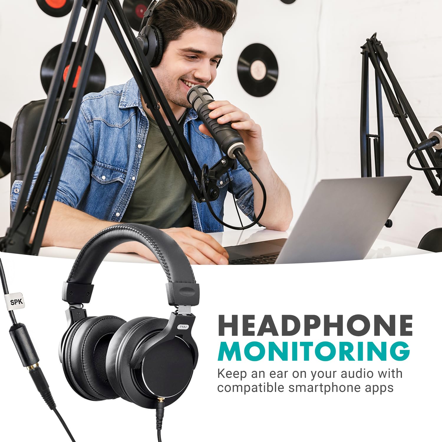 Movo TCB2 adattatore XLR (Femmina) microfono a TRRS (Maschio) Smartphone con jack cuffie per iPhone & Android