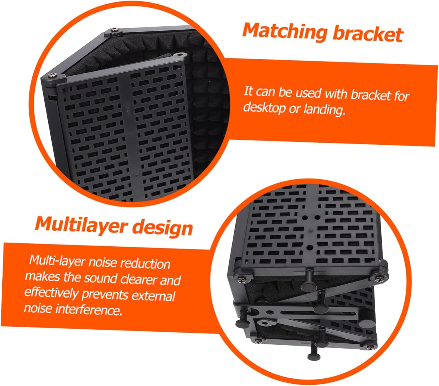 Totority Microphone Filter Noise Reduction Cover Sturdy Denoise Shield for Recording Foldable Design Protects against Wind Noise and Dust Microphone Accessory for Home Studio