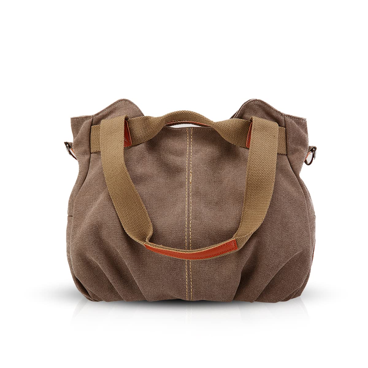 NICOLE & DORIS Canvas handtas voor dames, schoudertas, damestas, hobo-tas voor dames, Khaki (stad), L, Handtas NICOLE & DORIS Canvas handtas voor dames, schoudertas, damestas, hobo-tas voor dames, Khaki (stad), L, Handtas