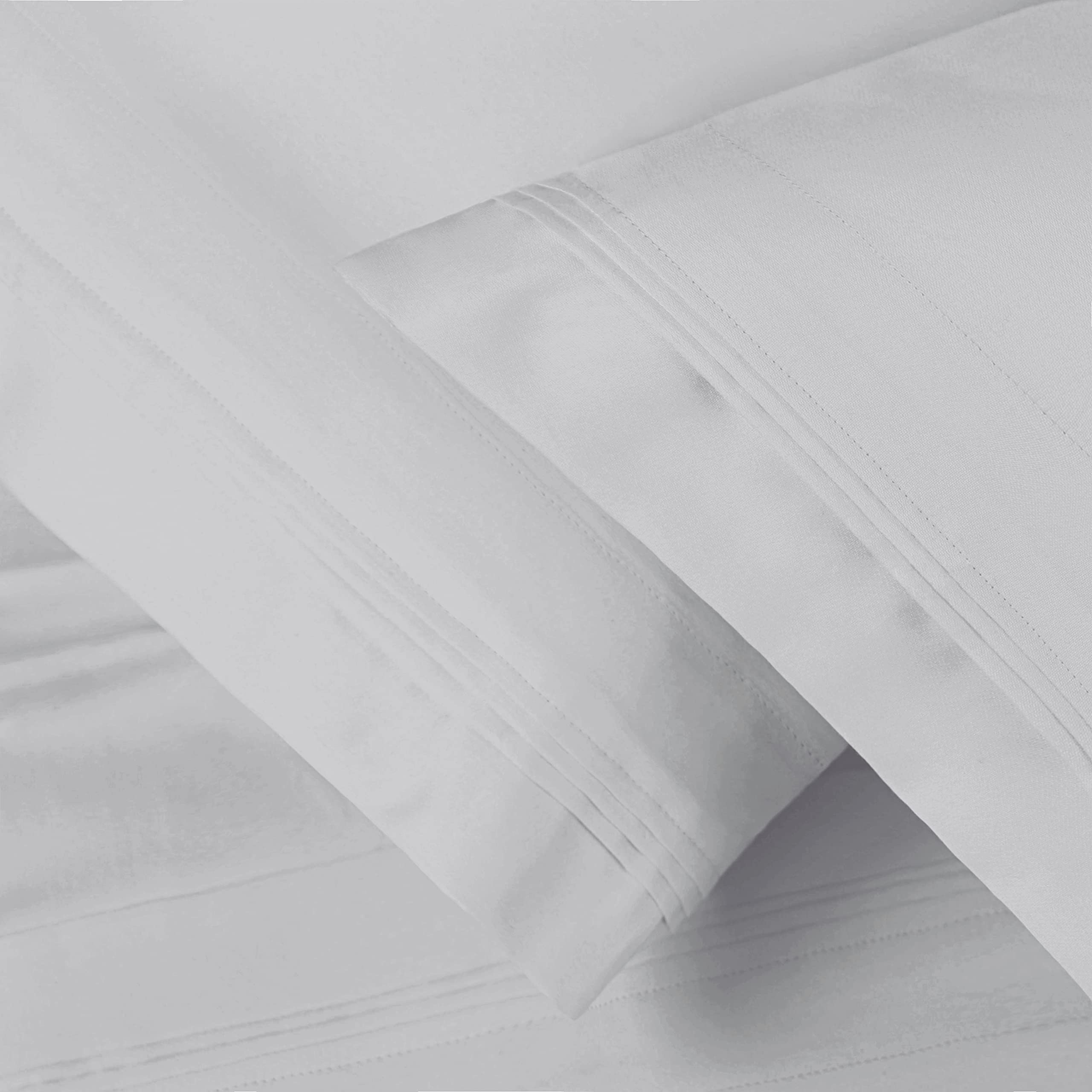 Superior1500-Thread Count Egyptian Cotton Solid Pillowcase Set, Standard, Platinum