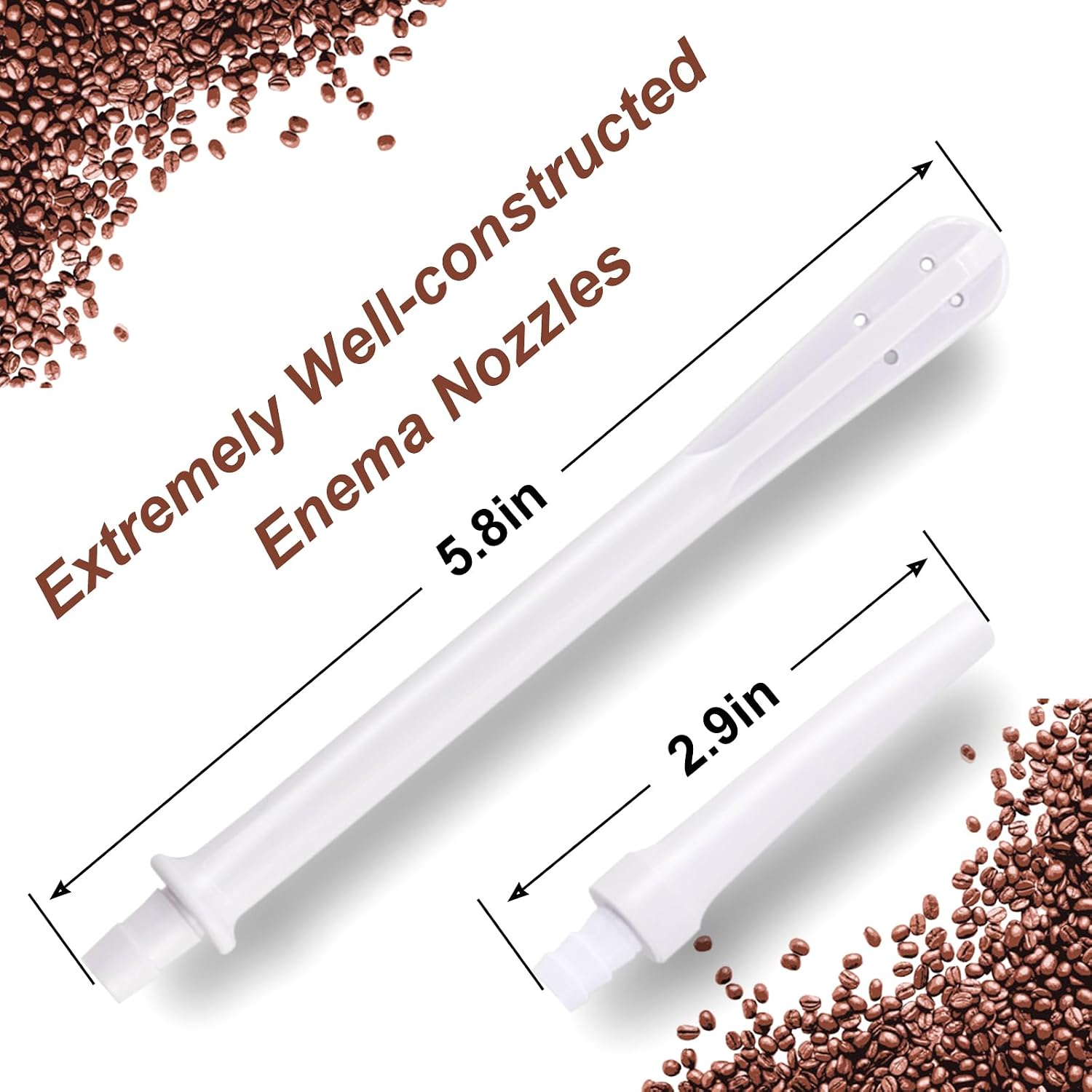 Enema Replacement Tube 5.8 FT Enema Hose with Easy Install Enema Nozzle Tips for Comfortable Use, Flexible Tubing Leak-Proof Design for Colon Cleansing and Detox Douche Enemas