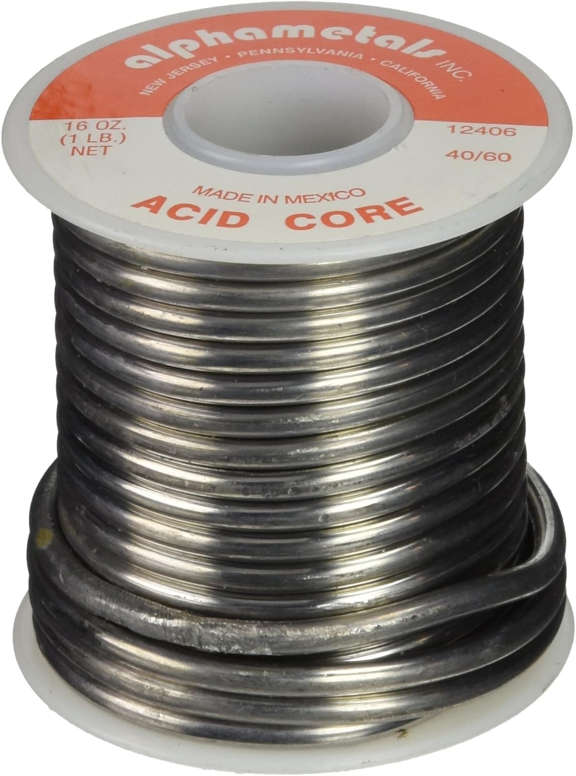 AM12406 Cookson Elect 40/60 Acid Core Solder, No Size, Assorted