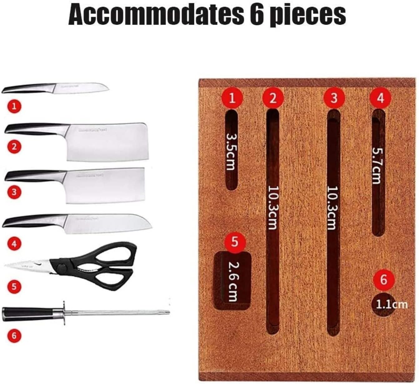 Kitchen Knife Holder Knife Block Ebony Universal Knife Holder Storage Rack Keep Your Knives Organized and Clean Knife Stand Knofe Holder