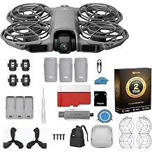 DJI Neo 2 Fly More Combo | 3-Battery Bundle 4K FPV Drone | Includes Backpack, Landing Pad, 128GB MicroSD & Card Reader