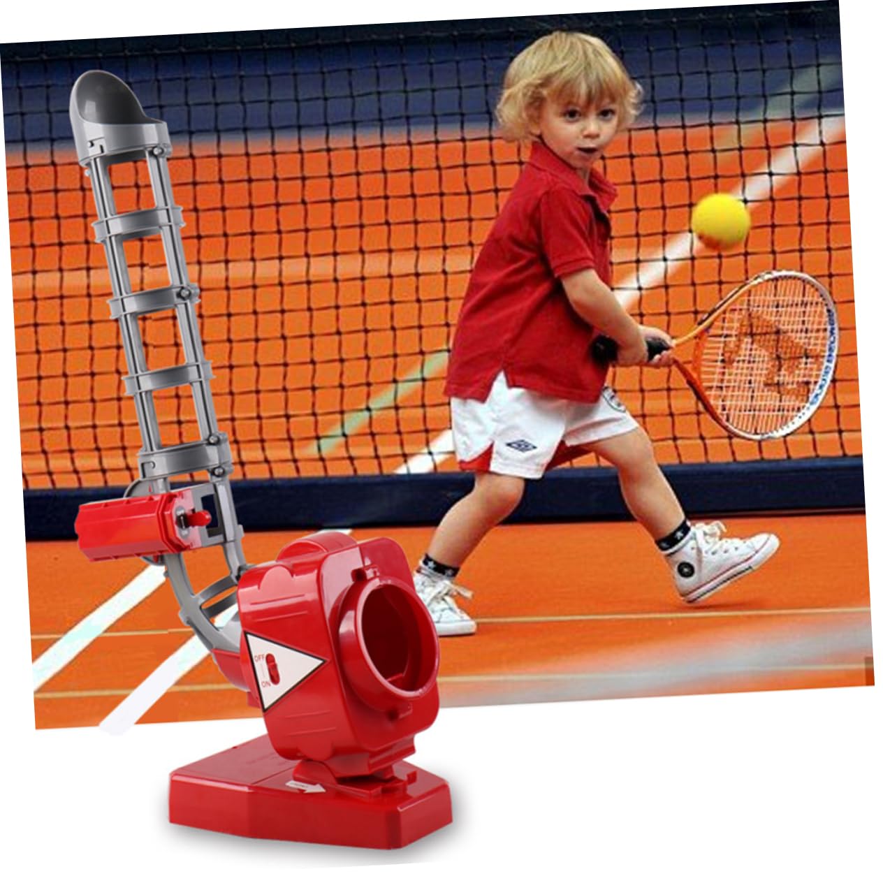 Machine Lanceur de Baseball Automatique en Plastique Rouge pour Garçon et Filles